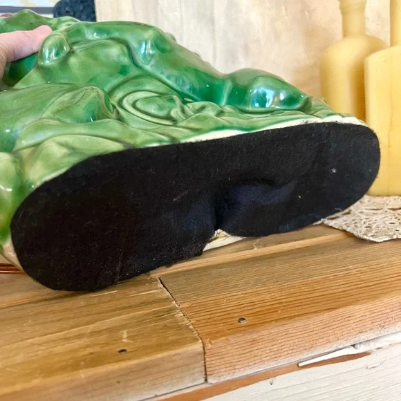 MID Century vintage jade green ceramic horse TV lamp WORKS! Stunning Color - Picture 4 of 6